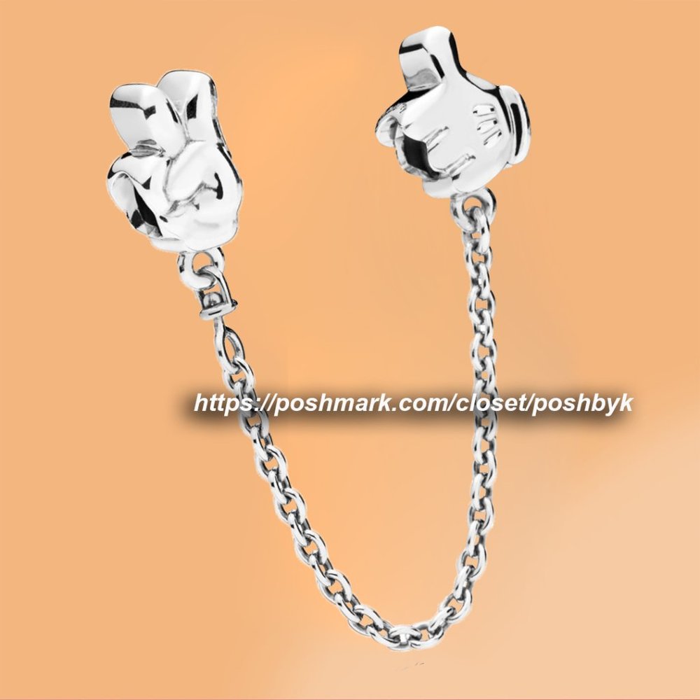 PANDORA Mickey Gestures Safety Chain Charm 797172